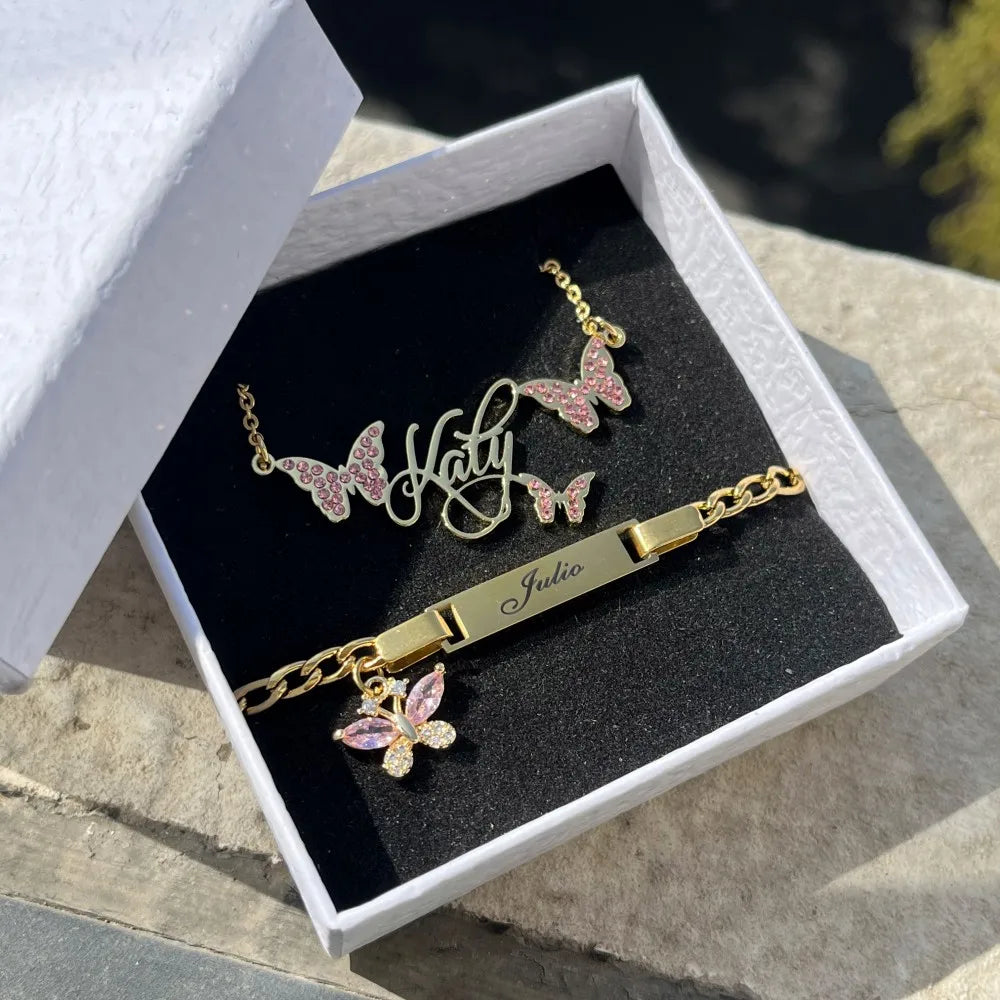 Custom Pink Butterfly Set