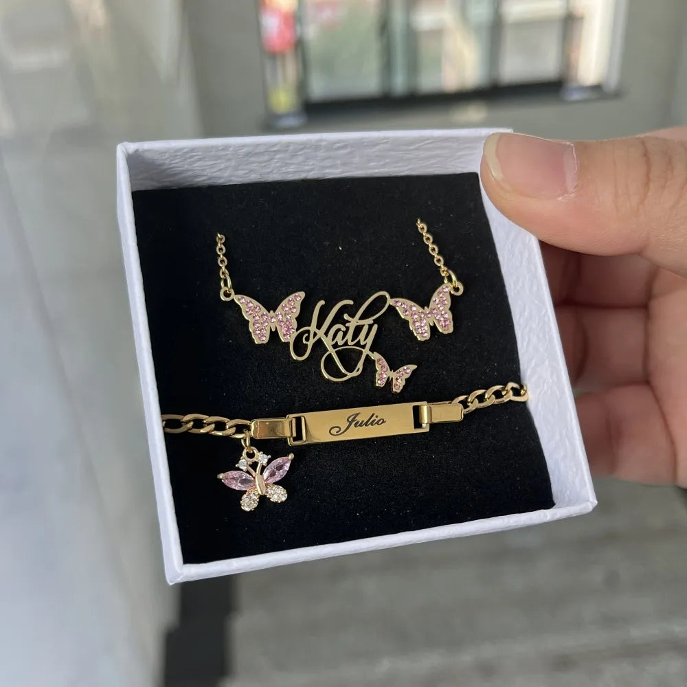 Custom Pink Butterfly Set