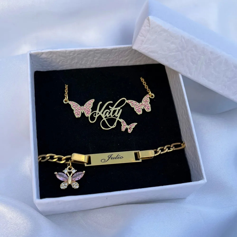 Custom Pink Butterfly Set